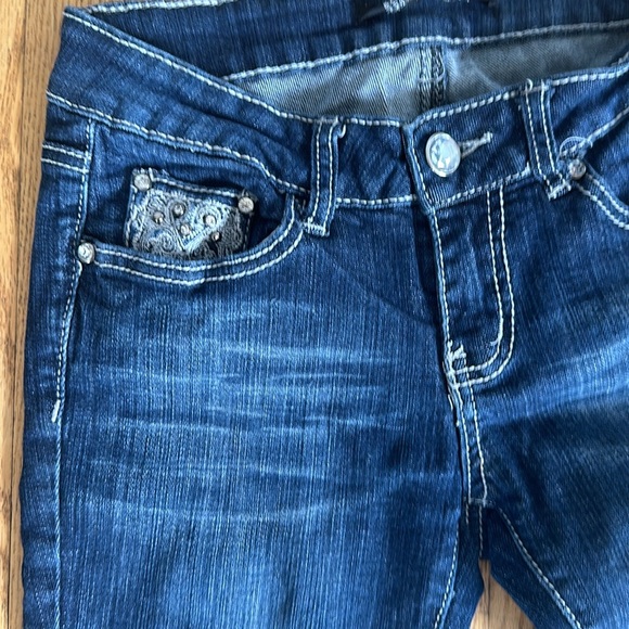 Seductions Skinny Blue Jeans - Picture 3 of 10